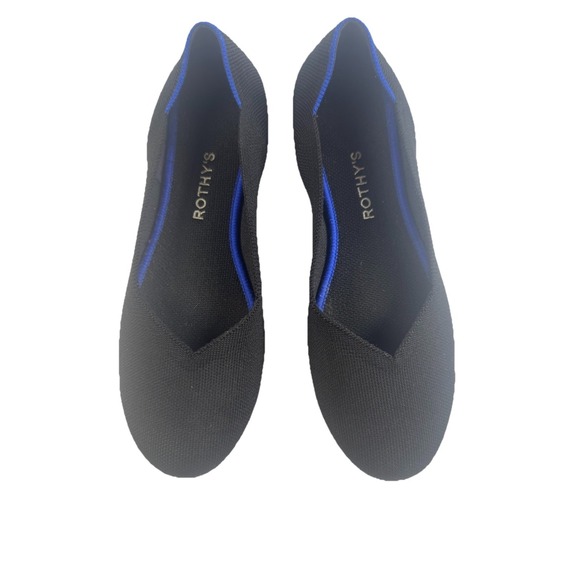 Rothy's Black and Blue Flats - Picture 1 of 9